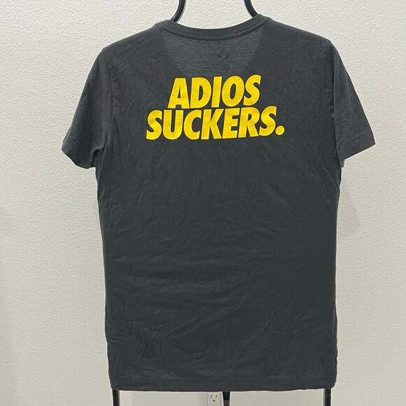 Nike Run Women's LG "Adios Suckers" Slim Fit Graphic T-shirt - Picture 2 of 5